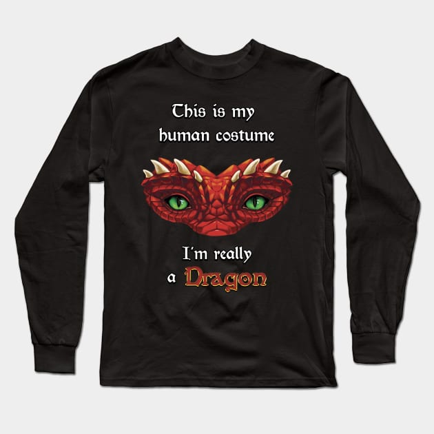 I'm really a Dragon - Red Long Sleeve T-Shirt by Nievaris